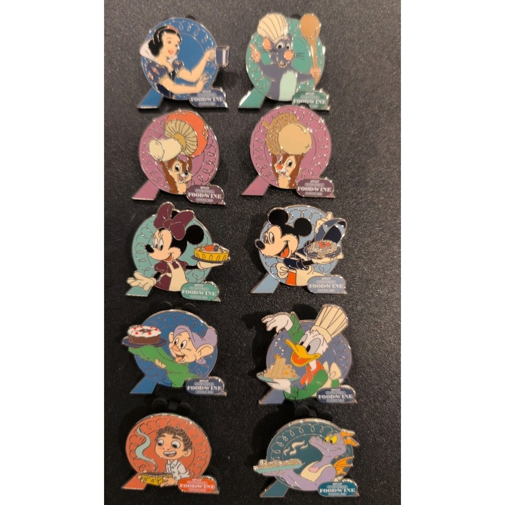 2026 EPCOT Food and Wine Complete Mystery Pin Set Of 10 Limted Release